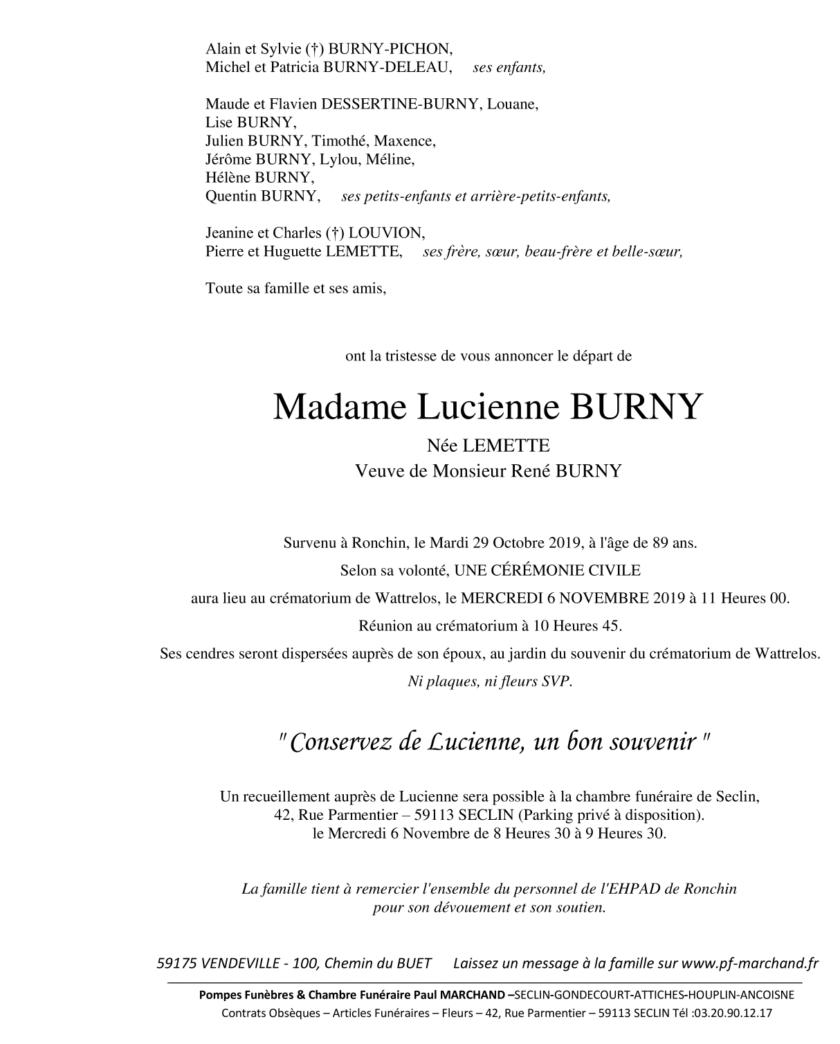 Image Pour voir le faire-part de Lucienne CLIQUEZ-ICI
