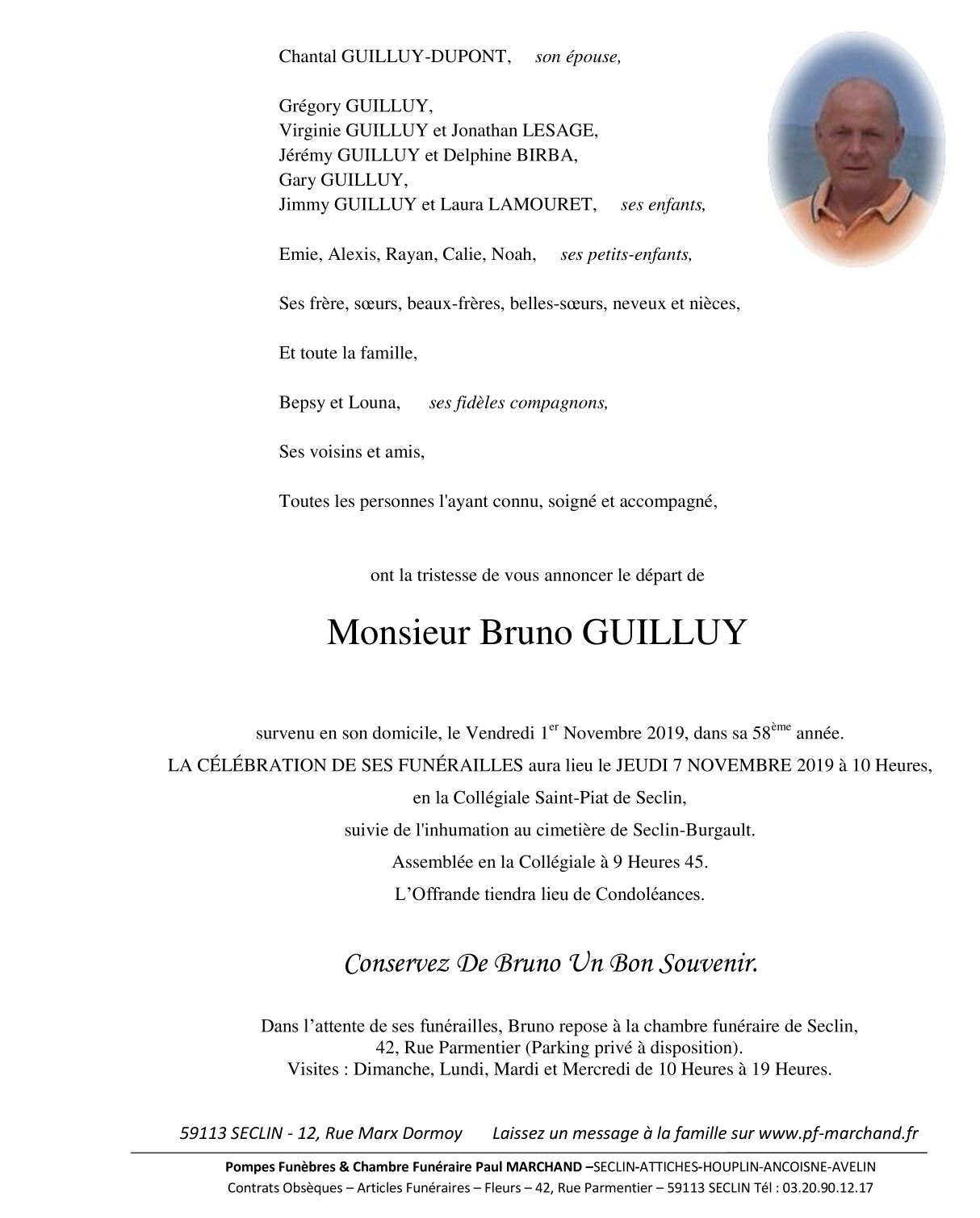 Image Pour voir le faire-part de Bruno CLIQUEZ-ICI