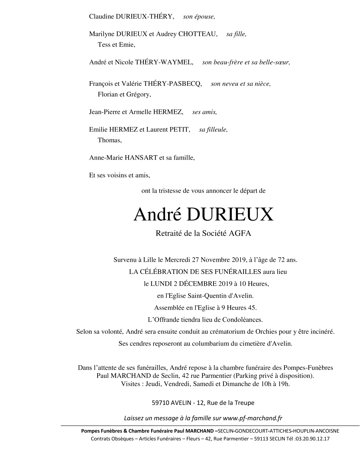Image Pour voir le faire-part d'André CLIQUEZ-ICI