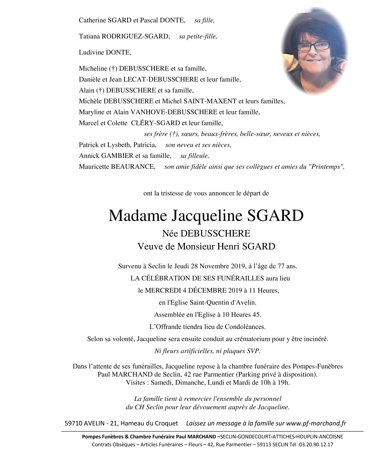 Image Pour voir le faire-part de Jacqueline CLIQUEZ-ICI