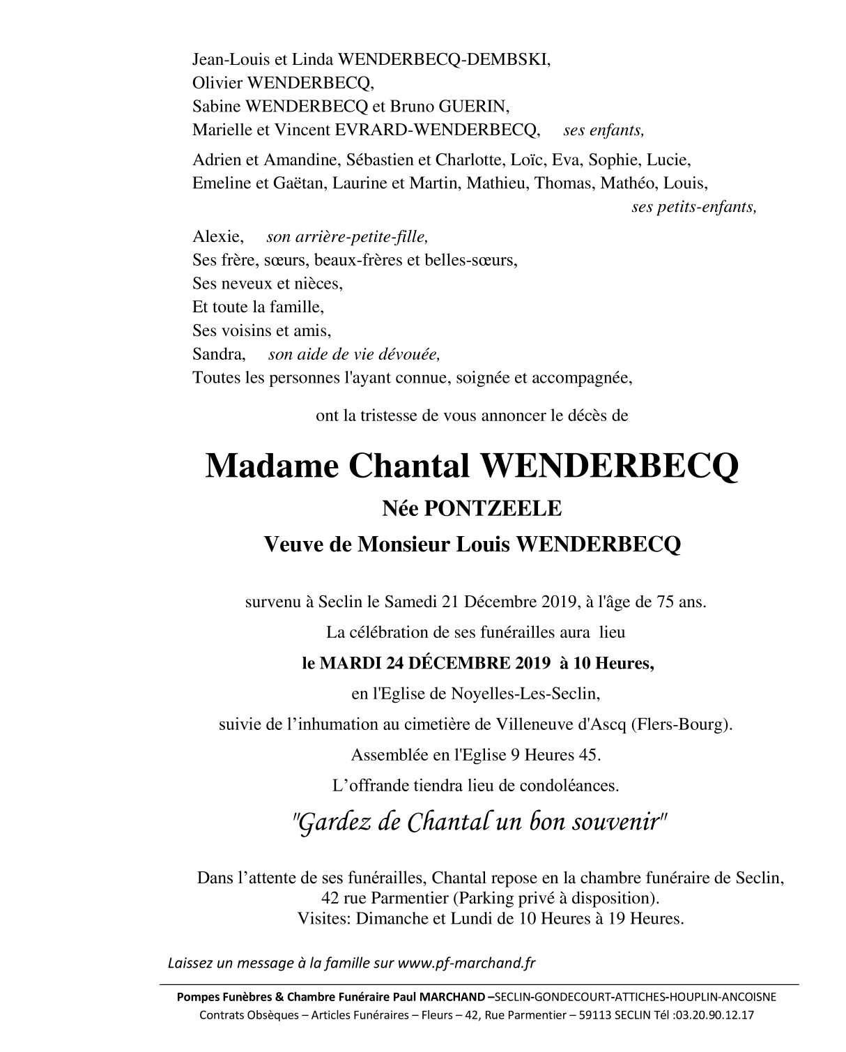 Image Pour voir le faire-part de Chantal CLIQUEZ-ICI