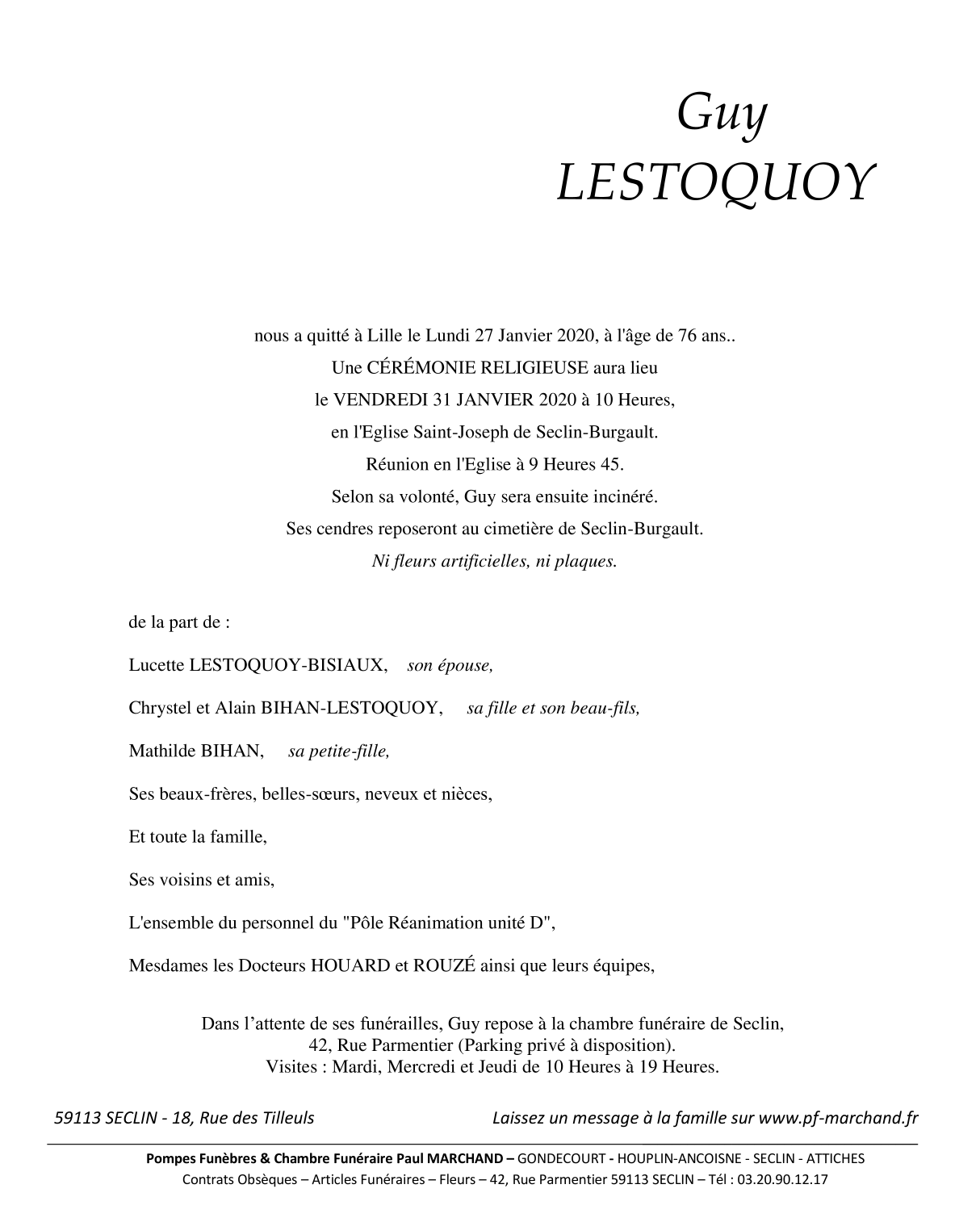 Image Pour voir le faire-part de Guy CLIQUEZ-ICI