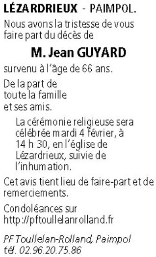 Image Annonce nécrologique