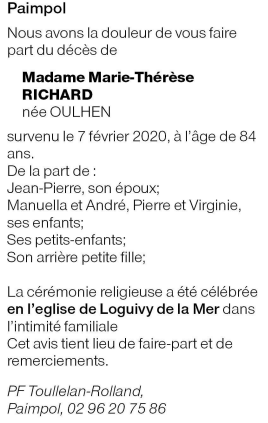 Image Annonce nécrologique