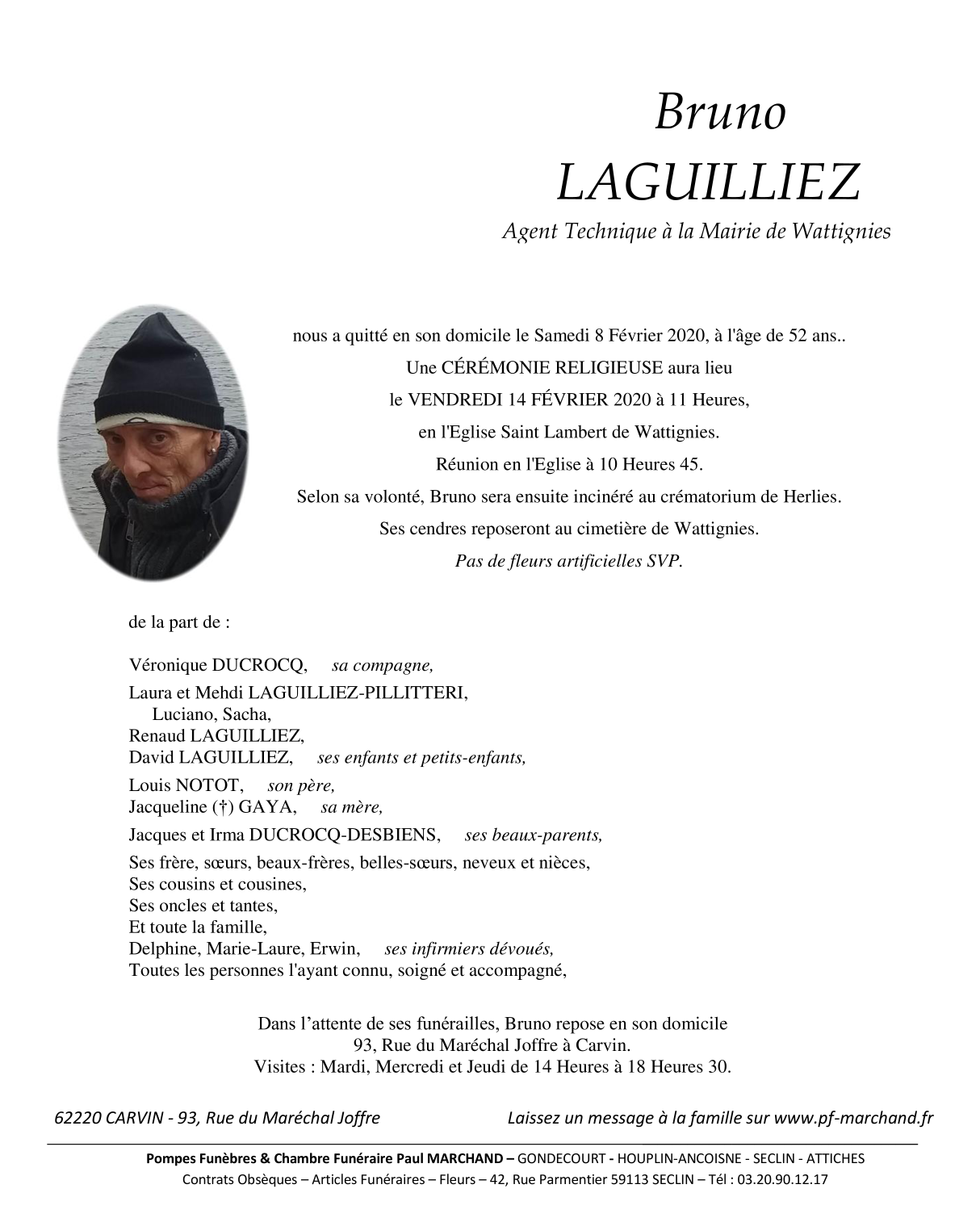 Image Pour voir le faire-part de Bruno CLIQUEZ-ICI