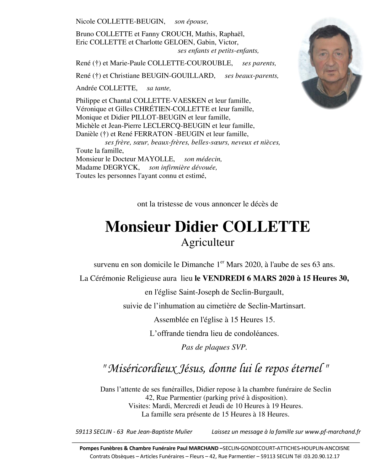 Image Pour voir le faire-part de Didier CLIQUEZ-ICI