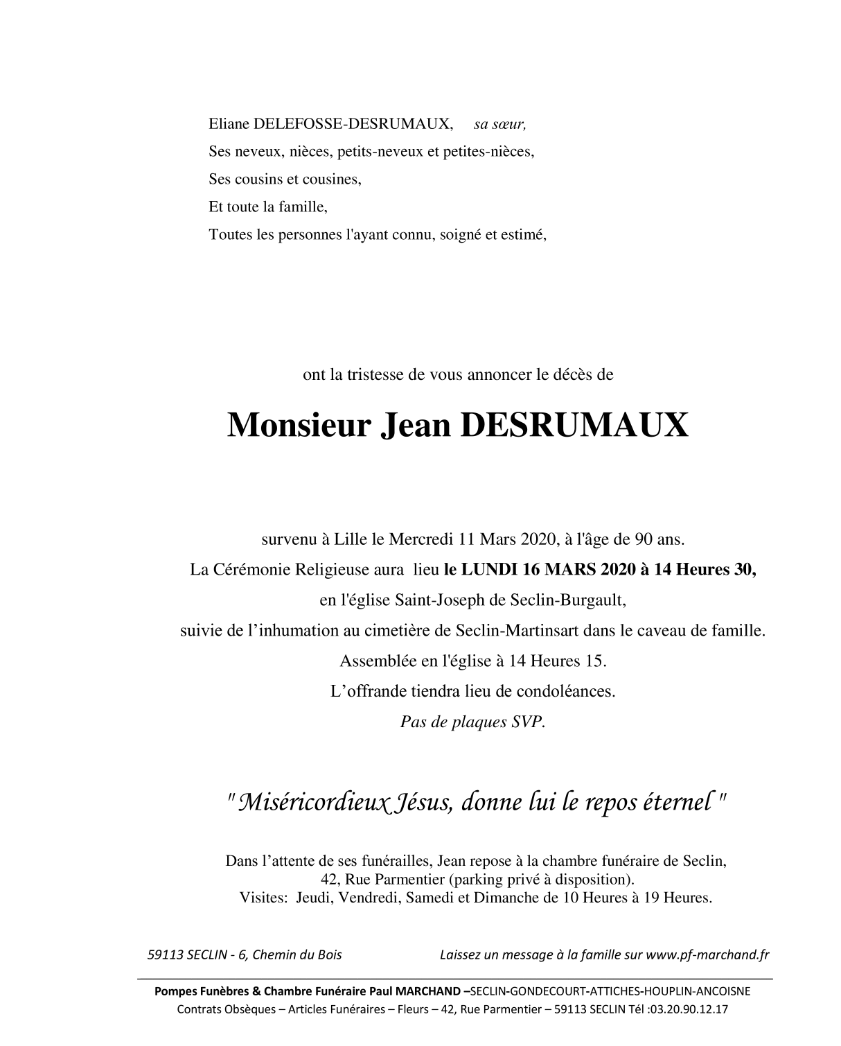 Image Pour voir le faire-part de Jean CLIQUEZ-ICI