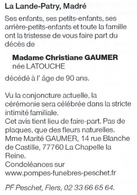 Image Annonce nécrologique