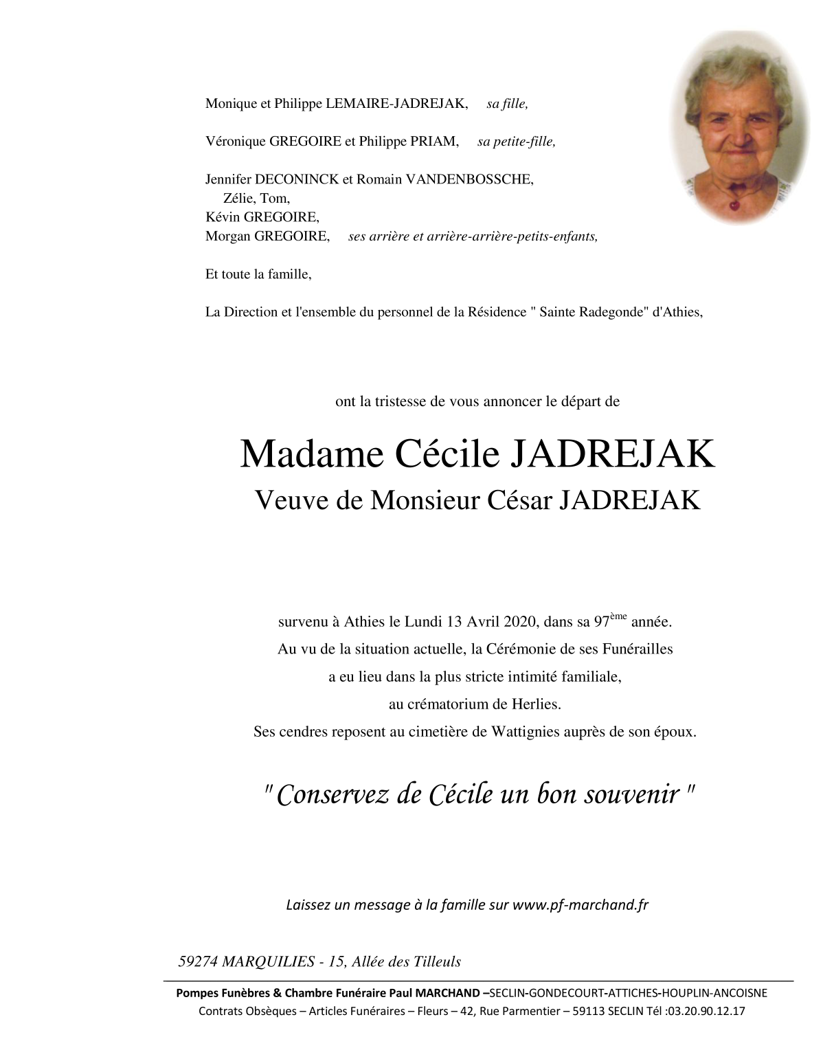 Image Pour voir le faire-part de Cécile CLIQUEZ-ICI