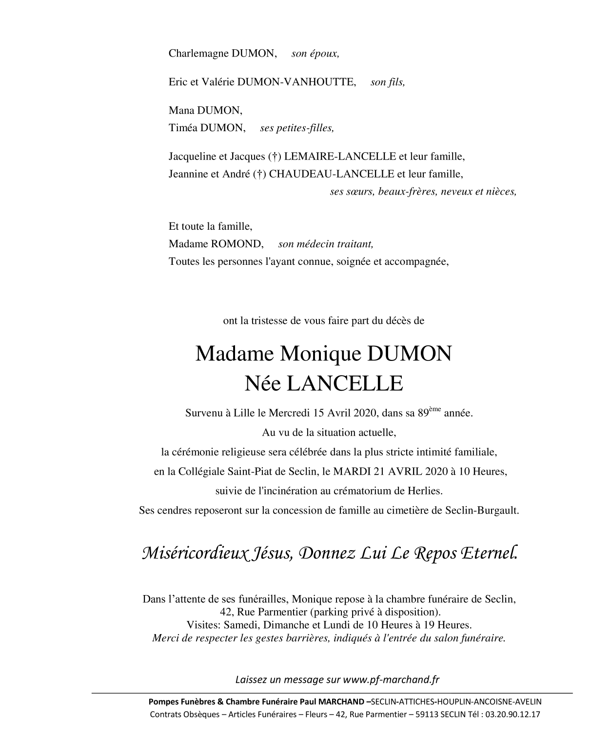 Image Pour voir le faire-part de Monique CLIQUEZ-ICI