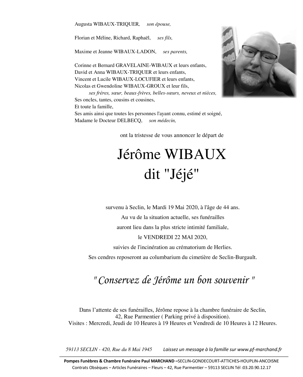 Image Pour voir le faire-part de Jérôme CLIQUEZ-ICI