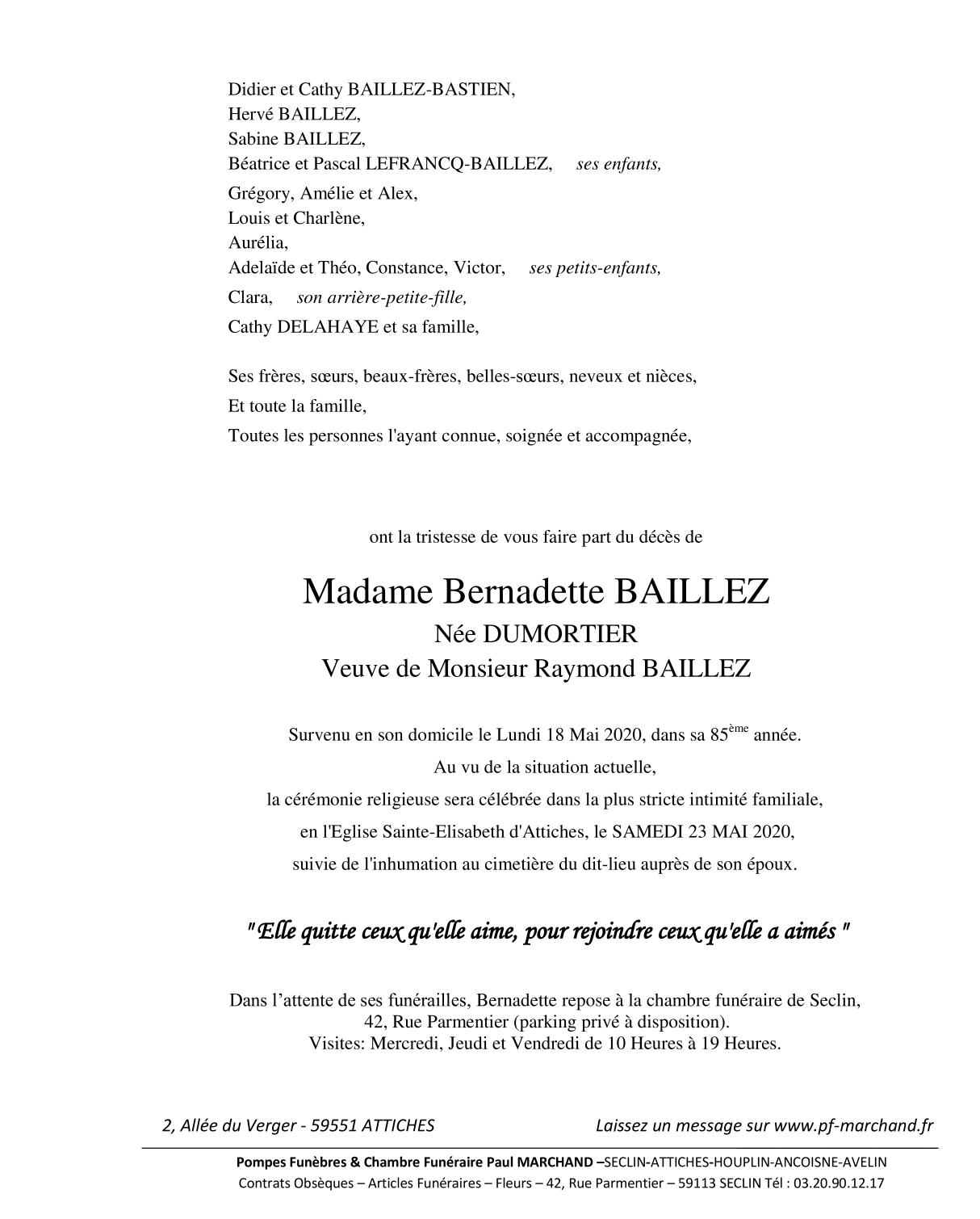Image Pour voir le faire-part de Bernadette CLIQUEZ-ICI