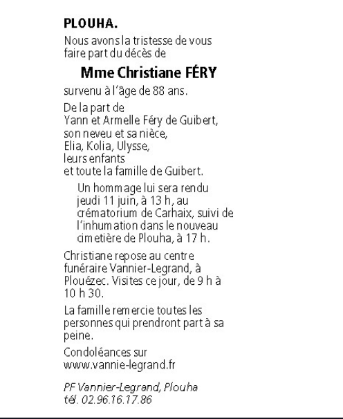 Image Annonce nécrologique