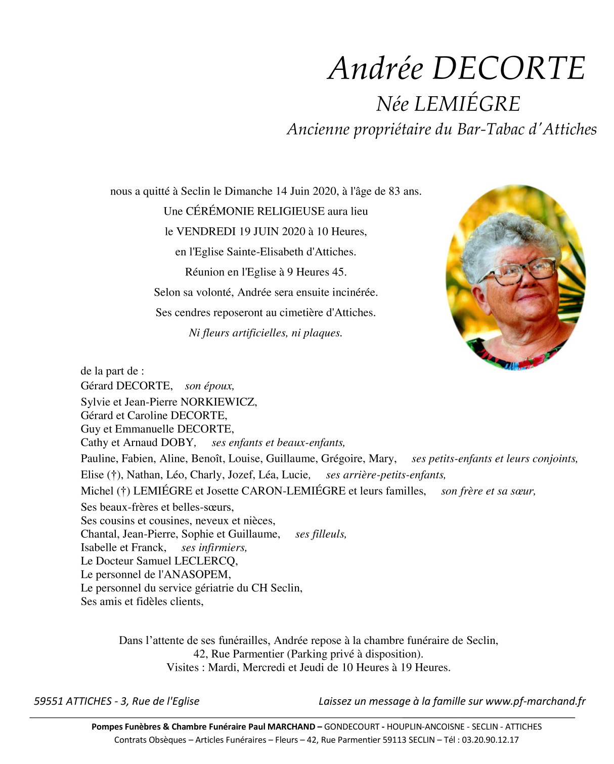 Image Pour voir le faire-part d'Andrée CLIQUEZ-ICI