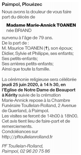 Image Annonce nécrologique