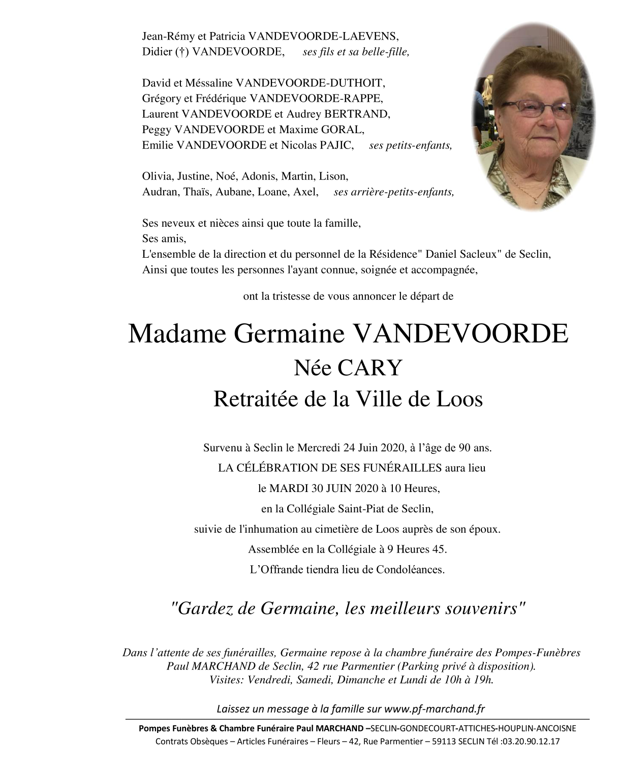 Image Pour voir le faire-part de Germaine CLIQUEZ-ICI