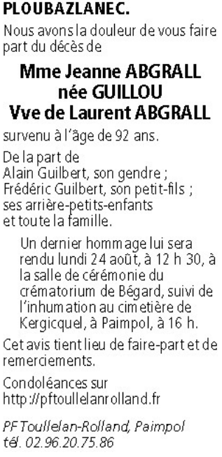 Image Annonce nécrologique