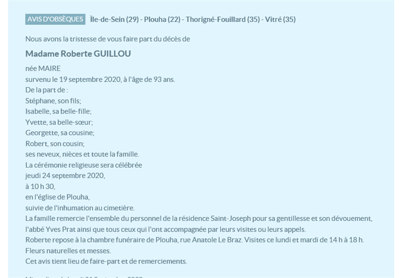 Image Annonce nécrologique