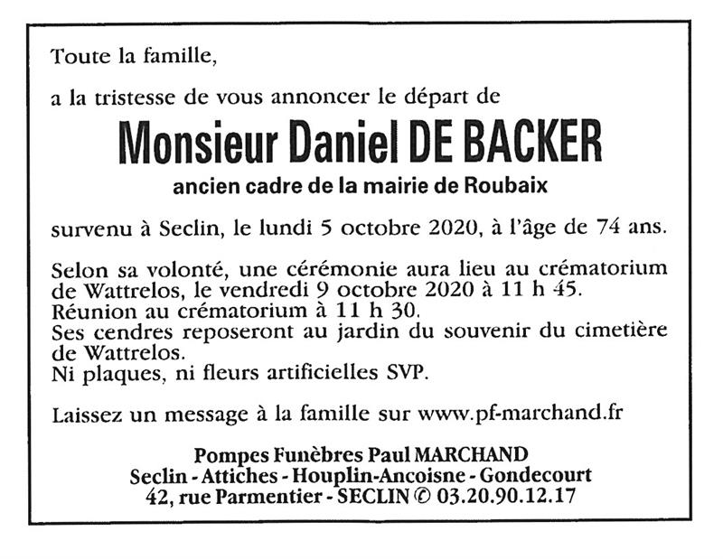 Image Pour voir le faire-part de Daniel CLIQUEZ-ICI