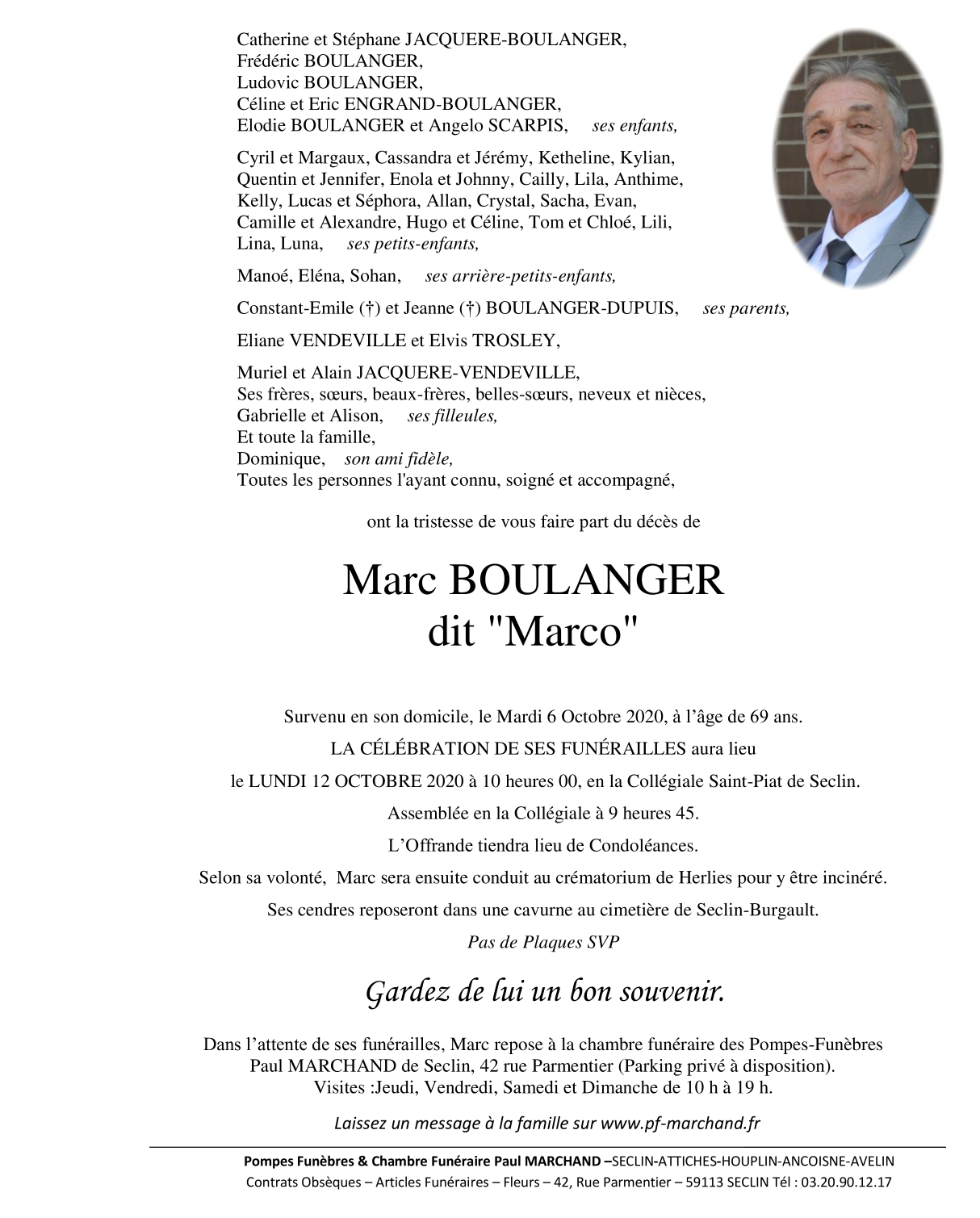 Image Pour voir le faire-part de Marc CLIQUEZ-ICI