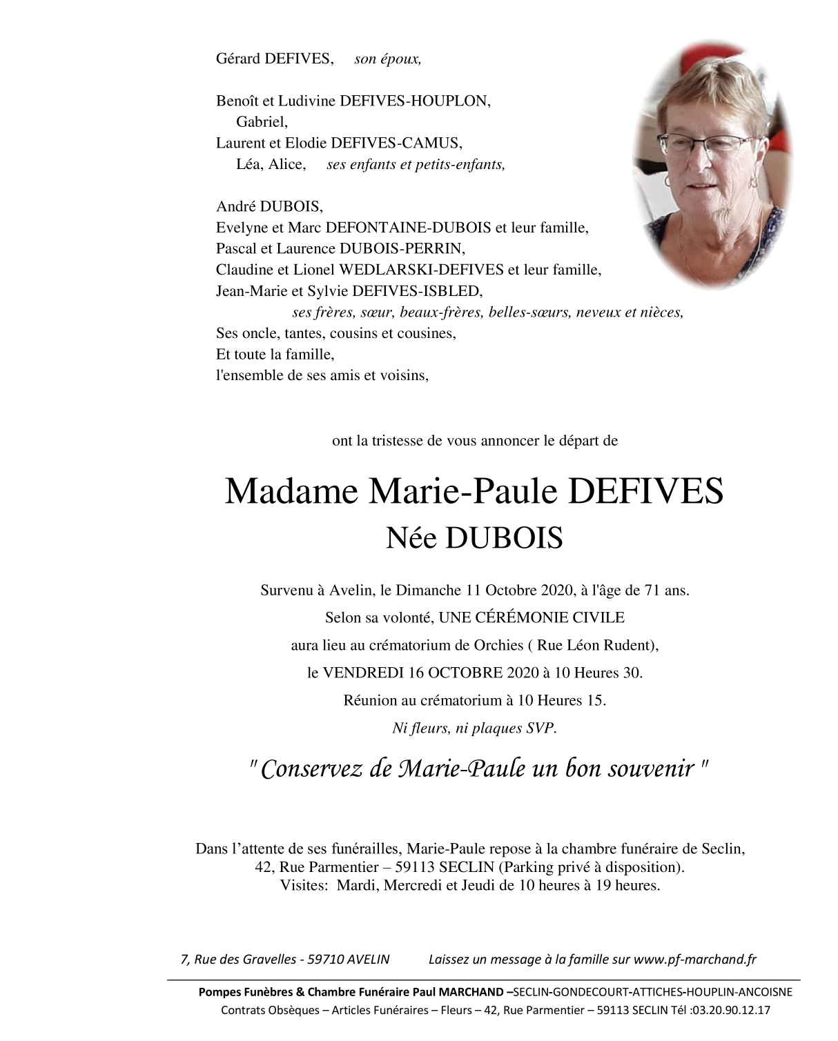 Image Pour voir le faire-part de Marie-Paule CLIQUEZ-ICI