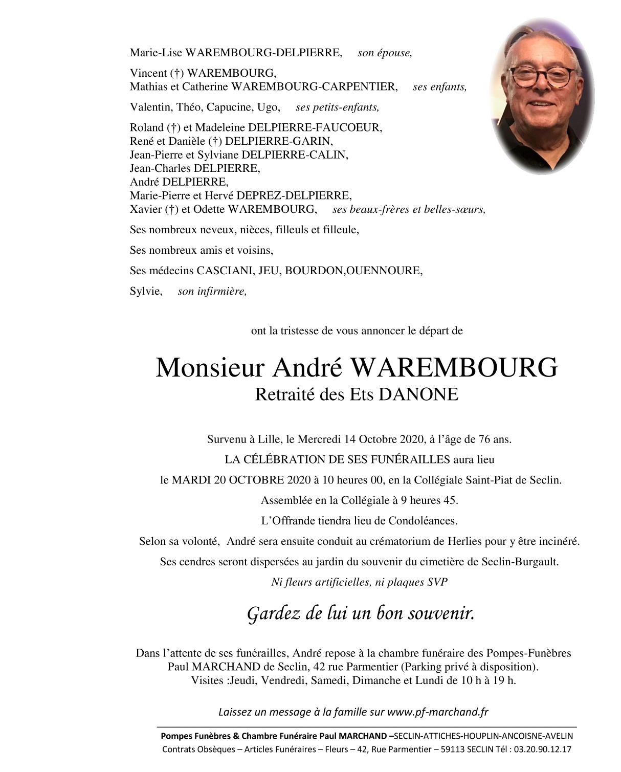 Image Pour voir le faire-part d'André CLIQUEZ-ICI
