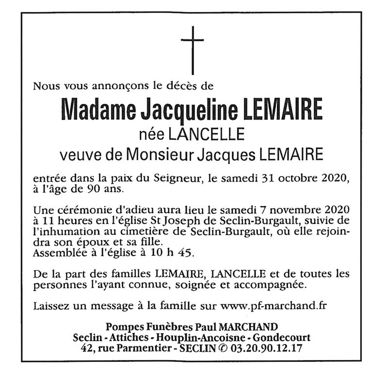 Image Pour voir le faire-part de Jacqueline CLIQUEZ-ICI