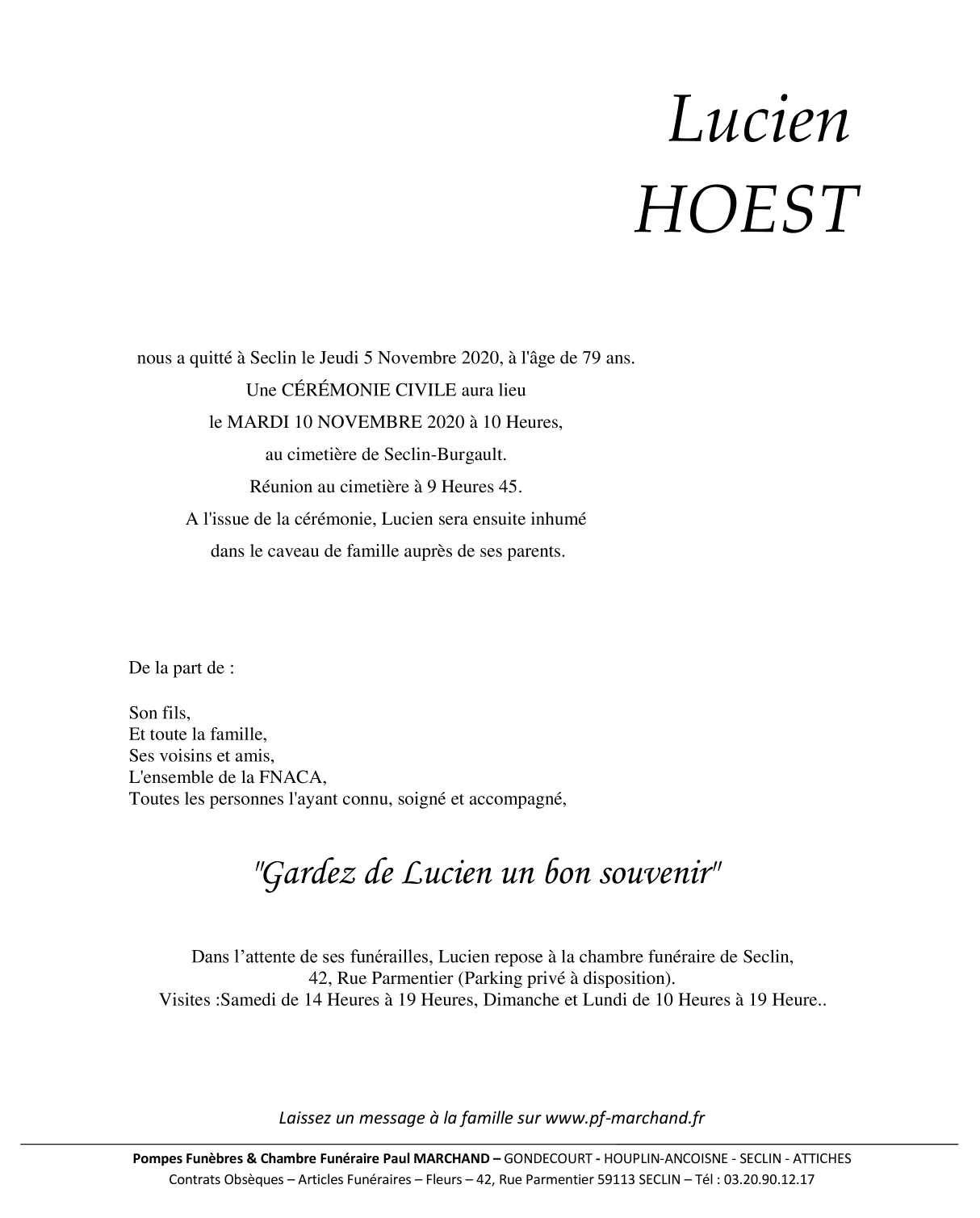 Image Pour voir le faire-part de Lucien CLIQUEZ-ICI