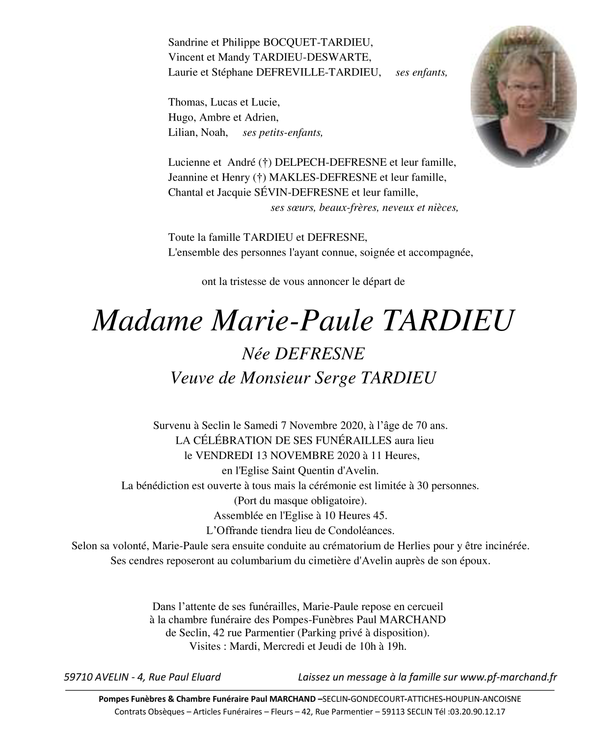 Image Pour voir le faire-part de Marie-Paule CLIQUEZ-ICI