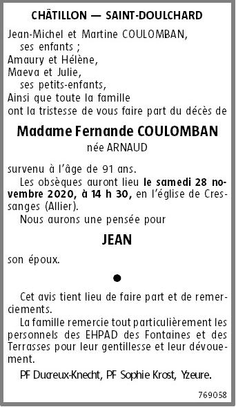 Image Annonce nécrologique