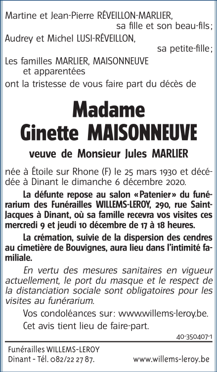 Image Annonce nécrologique