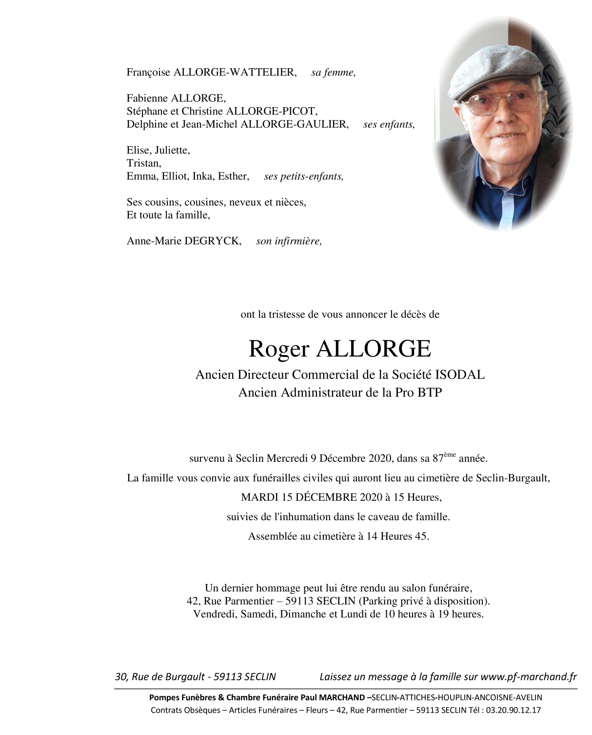 Image Pour voir le faire-part de Roger CLIQUEZ-ICI