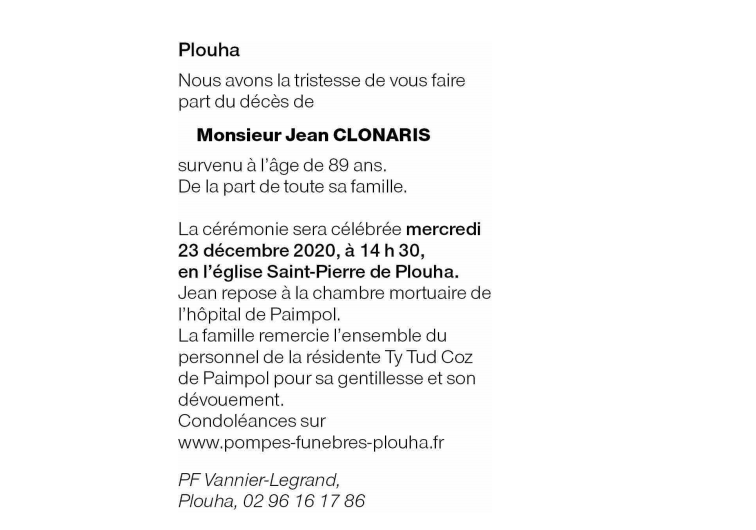 Image Annonce nécrologique