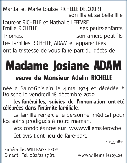 Image Annonce nécrologique