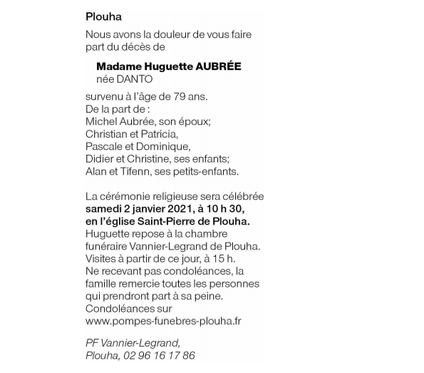 Image Annonce nécrologique
