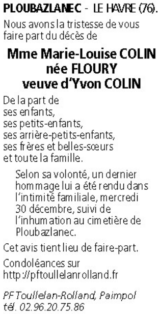 Image Annonce nécrologique