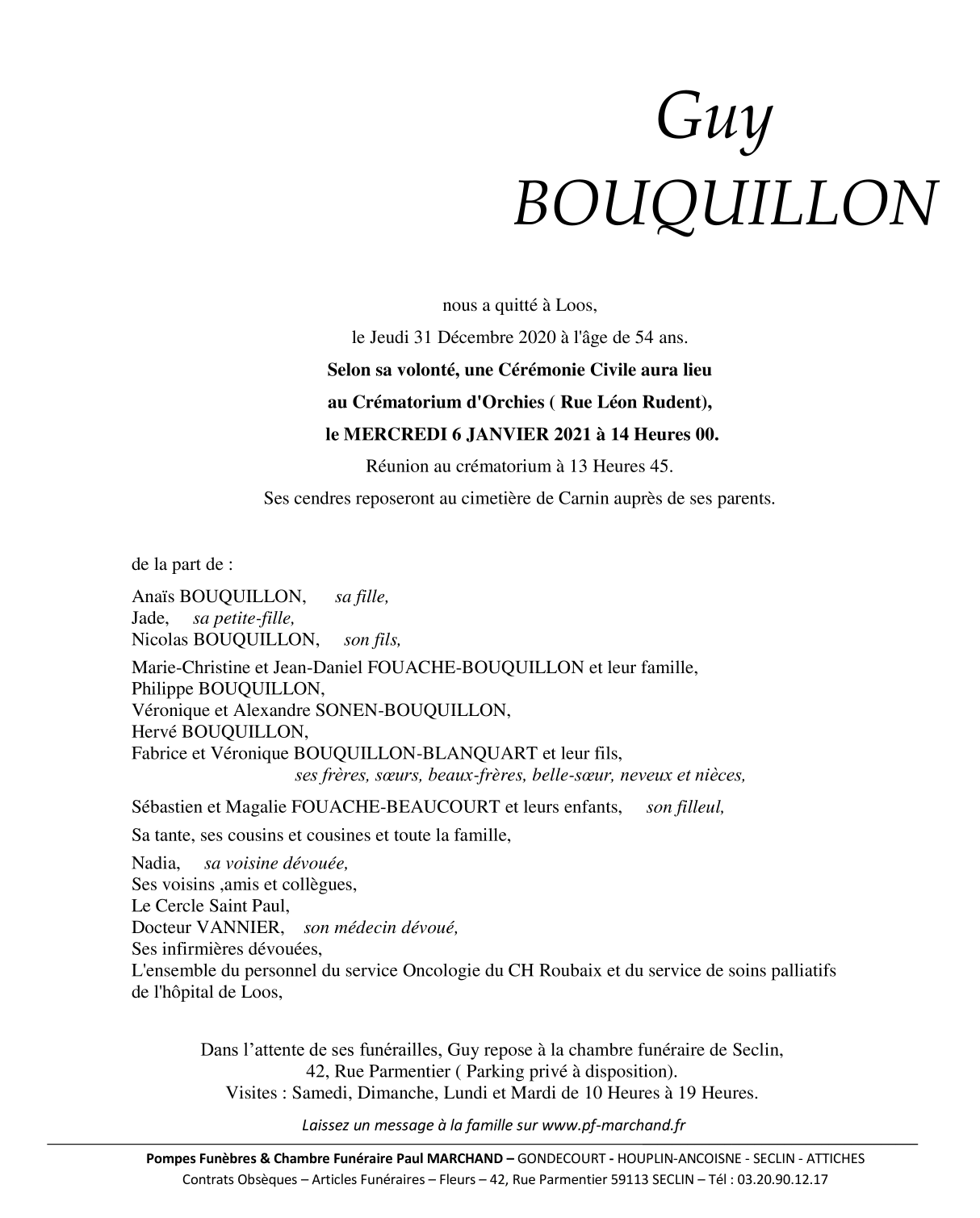Image Pour voir le faire-part de Guy CLIQUEZ-ICI
