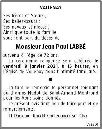 Image Annonce nécrologique