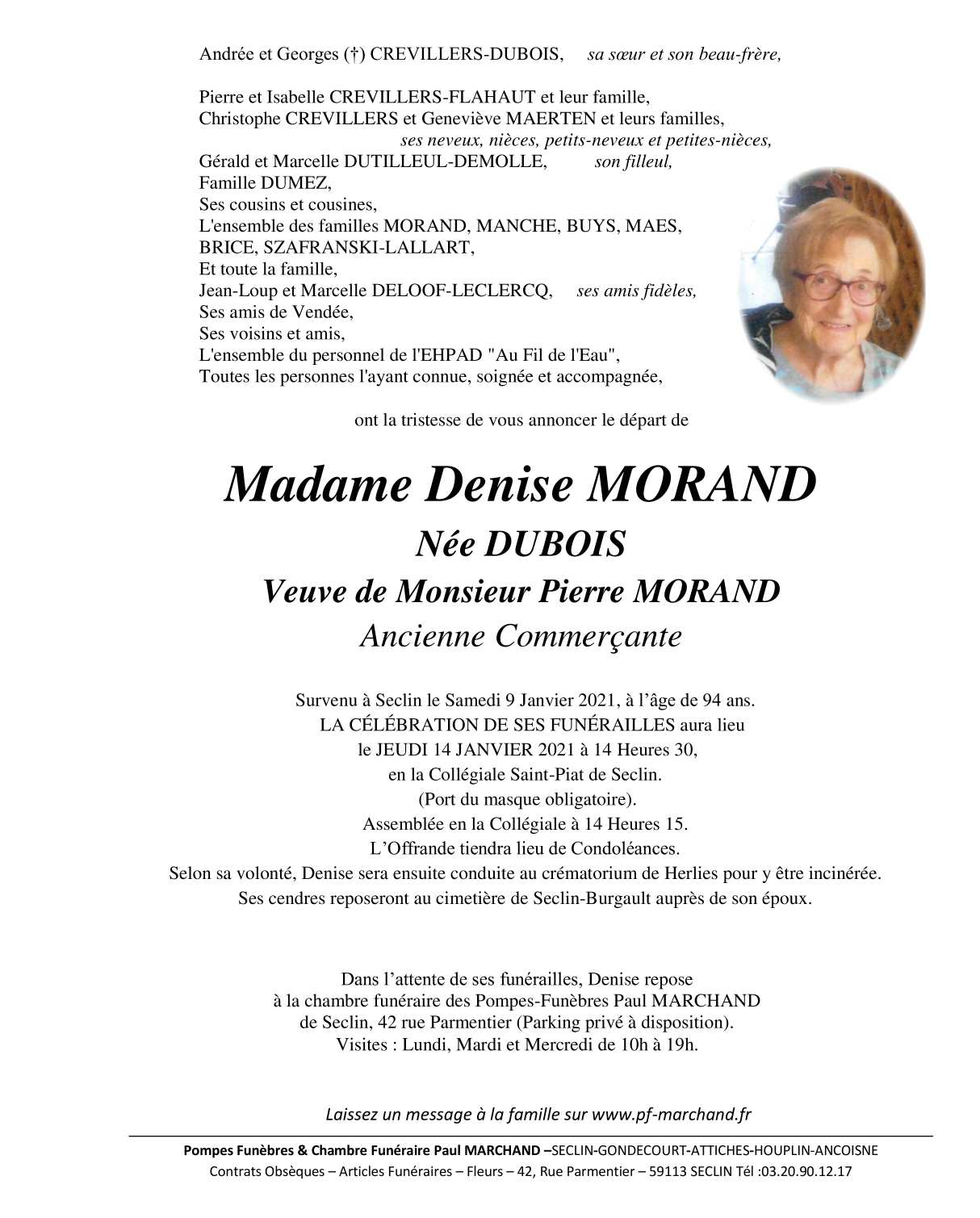 Image Pour voir le faire-part de Denise CLIQUEZ-ICI