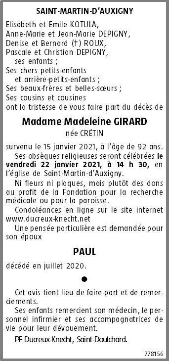 Image Annonce nécrologique
