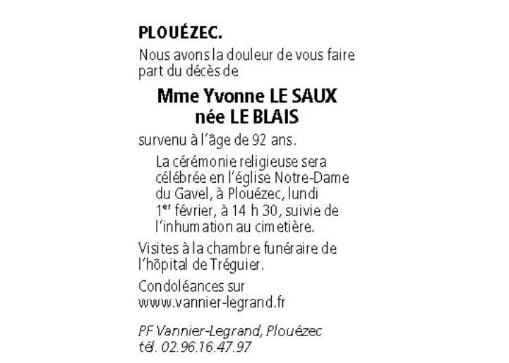 Image Annonce nécrologique