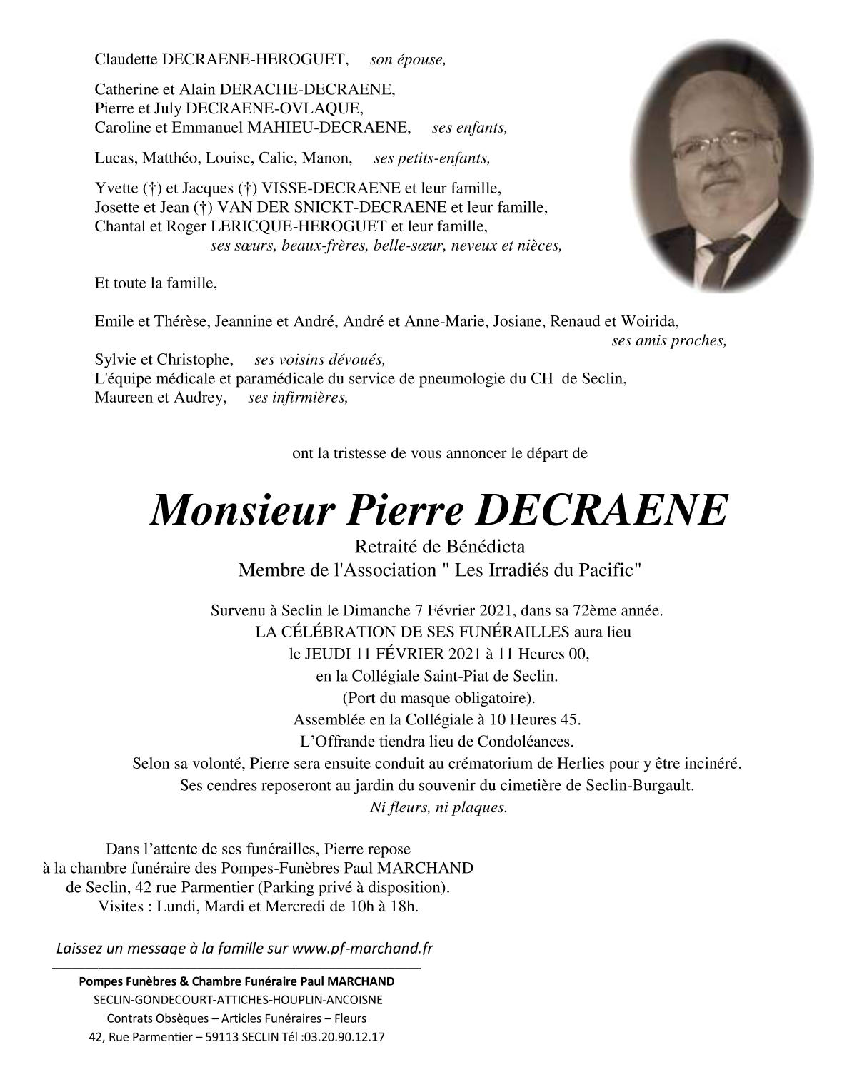 Image Pour voir le faire-part de Pierre CLIQUEZ-ICI