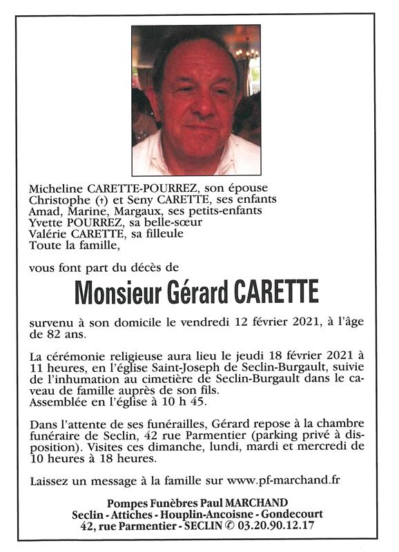 Image Pour voir le faire-part de Gérard CLIQUEZ-ICI