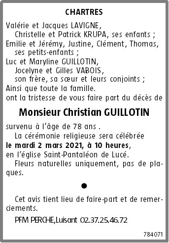 Image Annonce nécrologique