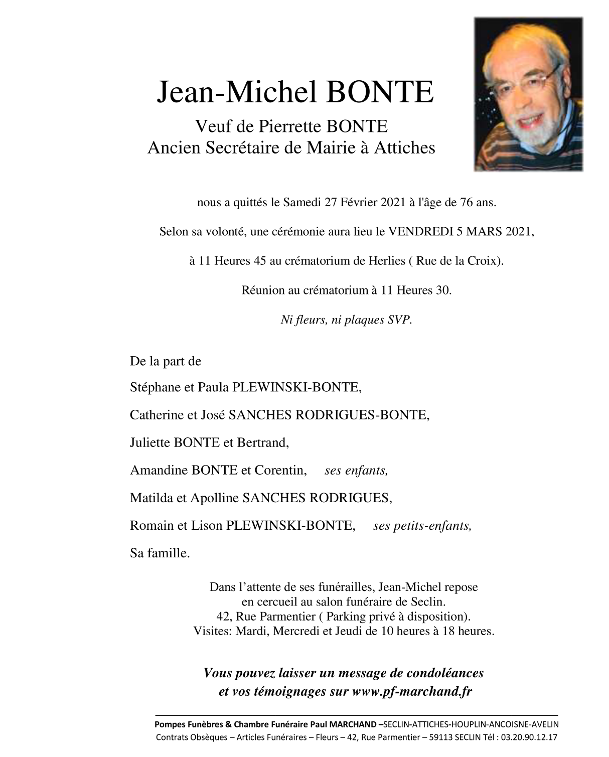 Image Pour voir le faire-part de Jean-Michel CLIQUEZ-ICI