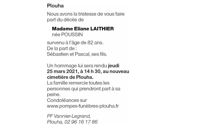 Image Annonce nécrologique
