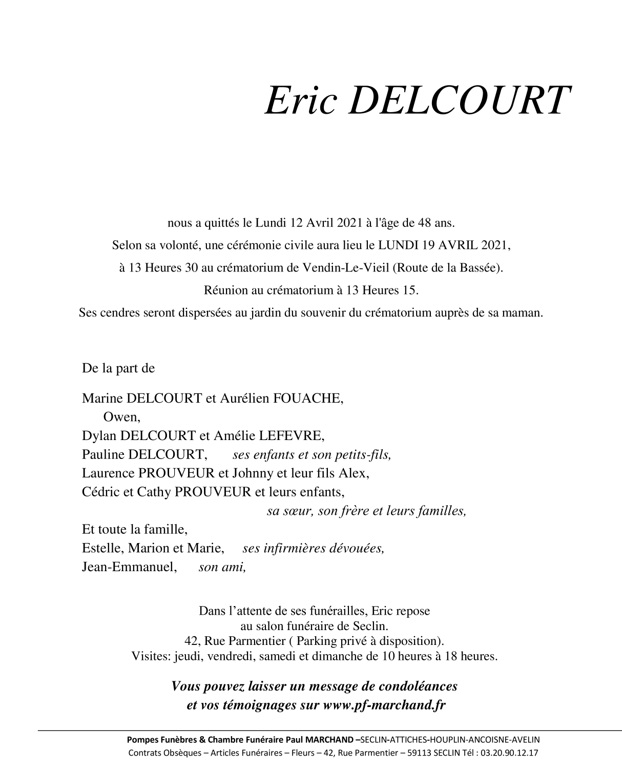 Image Pour voir le faire-part de Eric CLIQUEZ-ICI
