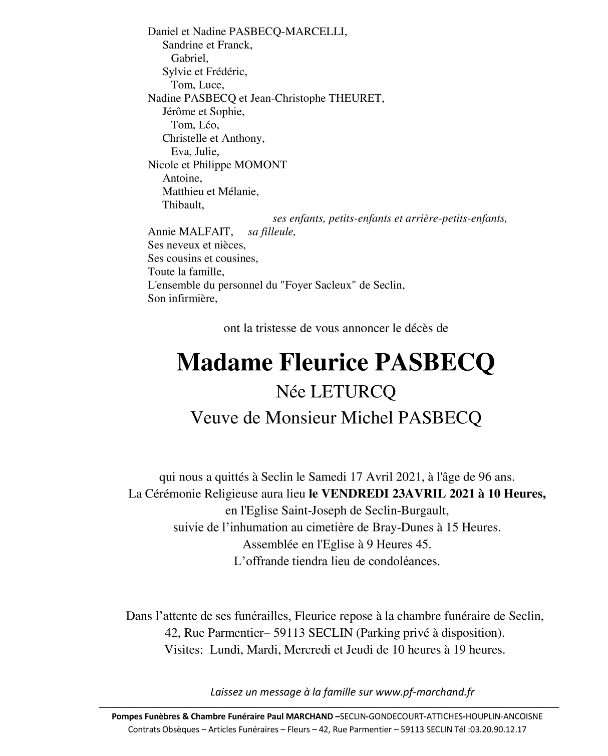 Image Pour voir le faire-part de Fleurice CLIQUEZ-ICI