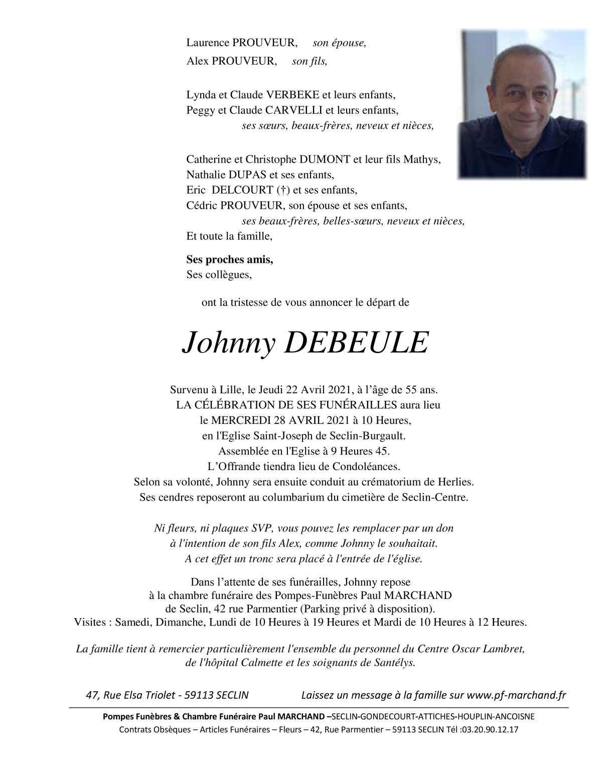 Image Pour voir le faire-part de Johnny CLIQUEZ-ICI