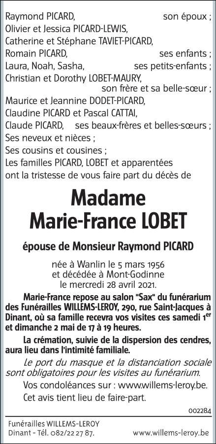 Image Annonce nécrologique
